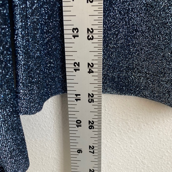 Ganni Metallic‎ Blue Blouse Size 4 - Picture 4 of 6